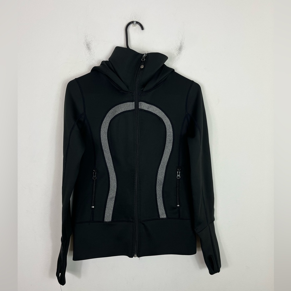 Y2K‎ Lululemon Stride Jacket Black/Gray Sz 2
